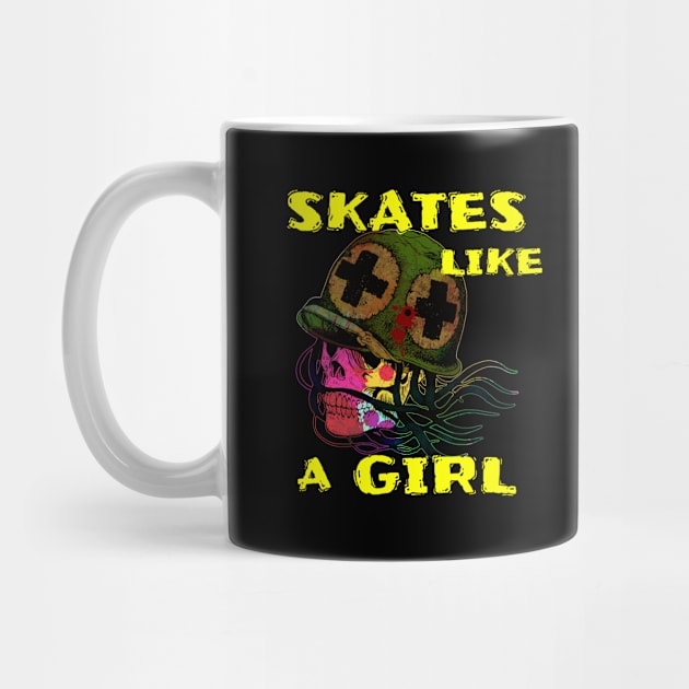 Skates Like A Girl Street Skater by screamingfool